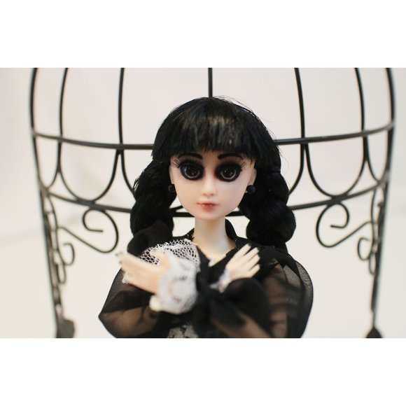 Custom Wednesday Addams Repaint Doll OOAK - Picture 3 of 8